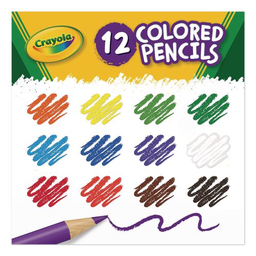 Picture of Long-Length Colored Pencil Set, 3.3 mm, 2B, Assorted Lead and Barrel Colors, Dozen