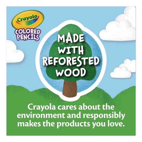 Picture of Long-Length Colored Pencil Set, 3.3 mm, 2B, Assorted Lead and Barrel Colors, Dozen