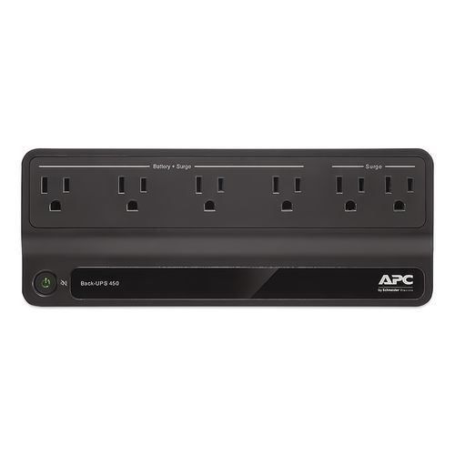 Picture of BN450M Back-UPS 450 VA Battery Backup System, 6 Outlets, 450 VA, 180 J