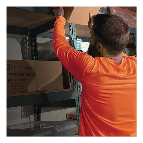 Picture of Chill-Its 6689 Cooling Long Sleeve Sun Shirt with UV Protection, 2X-Large, Orange