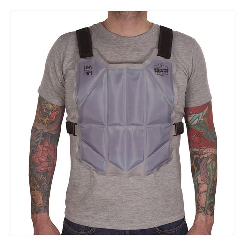 Picture of Chill-Its 6210 Phase Change Cooling Ice Vest, Nylon/Phase Change, One Size Fits Most, Blue