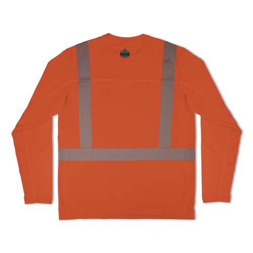 Picture of Chill-Its 6688 Type R Class 2 Cooling Hi-Vis Sun Shirt with UV Protection, Small, Orange