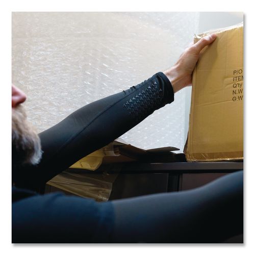 Picture of Chill-Its 6691 Cooling Arm Sleeves with Box-Handling Grip, Polyester/Spandex, Medium, Black, Pair