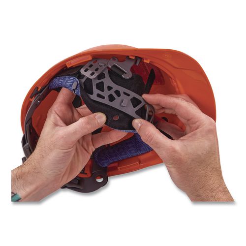 Picture of Chill-Its 6611 Hard Hat Cooling Sweatband Pad, 15 x 4, Blue, 3/Pack