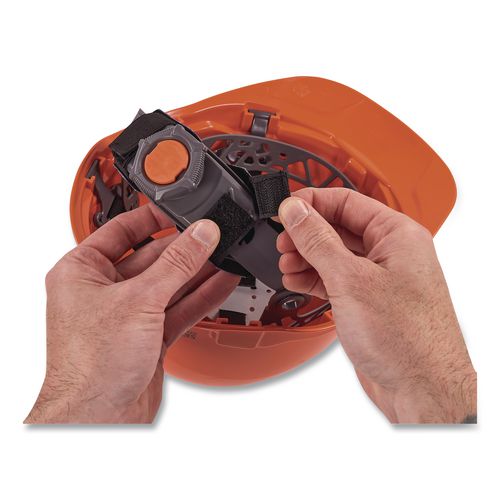 Picture of Chill-Its 6613 Hard Hat Cooling Ratchet Pad, 5.5 x 2, Blue, 3/Pack