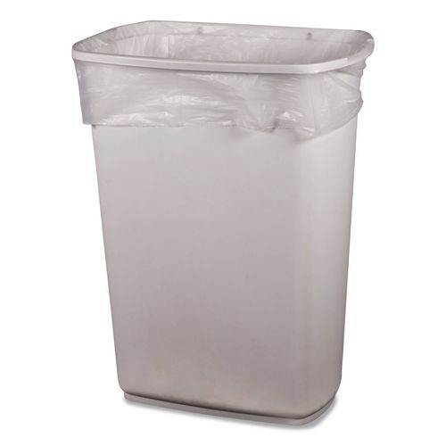 Picture of Linear Low-Density Can Liners, 16 gal, 0.7 mil, 24" x 32", Clear, Interleaved Roll, 500/Carton
