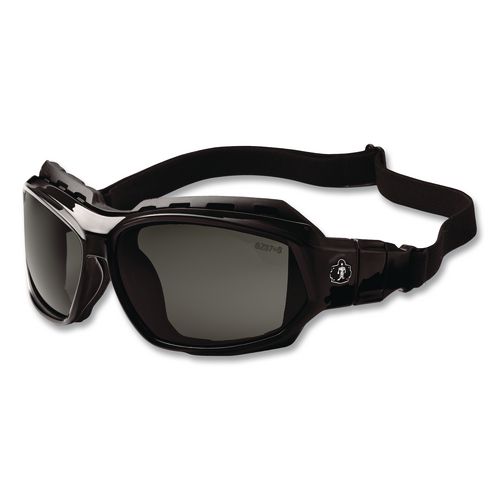 Picture of Skullerz Loki Safety Glasses/Goggles, Black Frame/Smoke Lens, Nylon/Polycarb