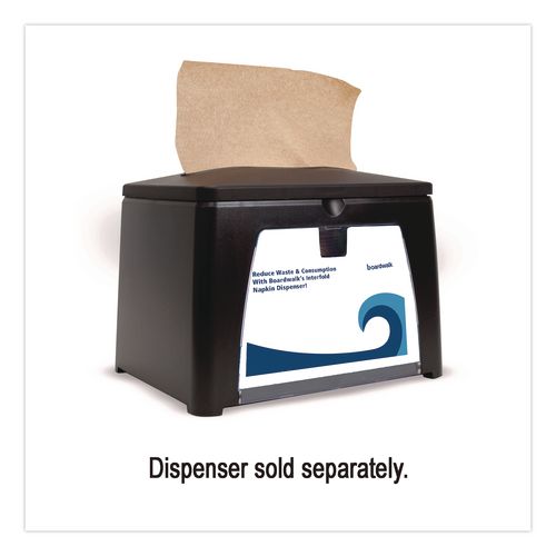 Picture of Interfold Napkins, 1-Ply, 8.8 x 6.3, Kraft, 500/Pack, 12 Packs/Carton