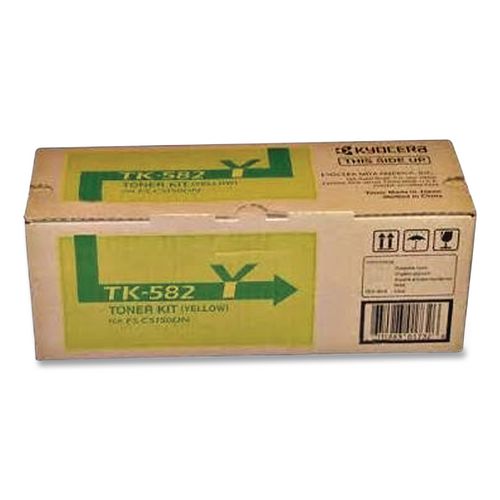 Tk582y+High-Yield+Toner%2C+2%2C800+Page-Yield%2C+Yellow