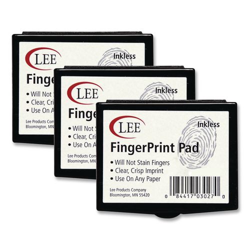 Picture of Inkless Fingerprint Pad, 2.25" x 1.75", Black, 3/Pack