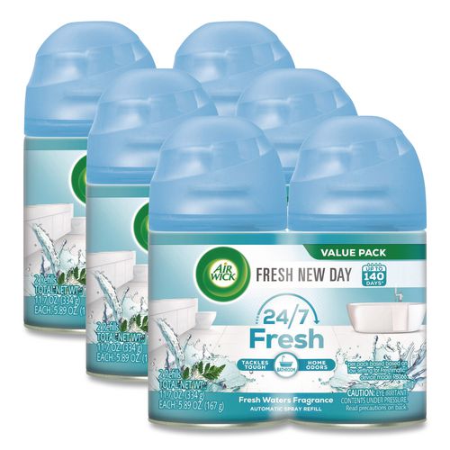 Freshmatic+Ultra+Spray+Refill%2C+Fresh+Waters%2C+5.89+Oz+Aerosol+Spray%2C+2%2Fpack+3+Packs%2Fcarton