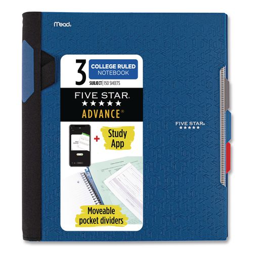 Advance+Wirebound+Notebook%2C+3-Subject%2C+Medium%2FCollege+Rule%2C+Randomly+Assorted+Cover+Color%2C+%28150%29+11+x+8.5+Sheets