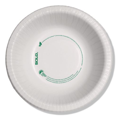 Picture of Compostable Paper Dinnerware, ProPlanet Seal, Bowl, 12 oz, White, 1,000/Carton