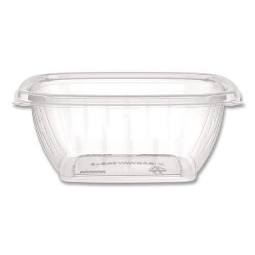 Picture of Square Plastic Bowls, 12 oz, 8.5 x 8.5 x 2.64, Clear, Plastic, 63 Bowls/Sleeve, 8 Sleeves/Carton