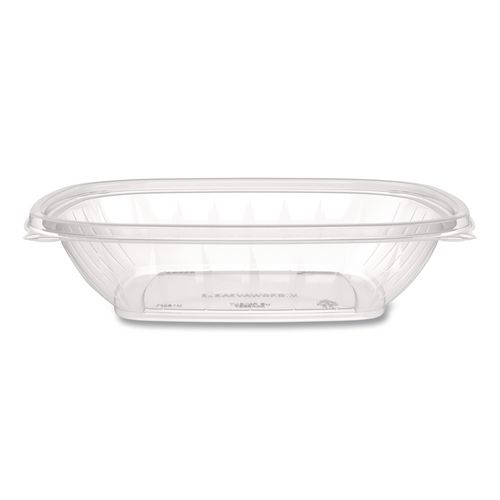 Picture of Square Plastic Bowls, 32 oz, 5 x 5 x 1.49, Clear, Plastic, 63 Bowls/Sleeve, 4 Sleeves/Carton