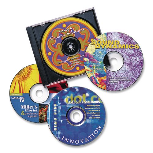 Picture of Laser CD Labels, Matte White, 30/Pack