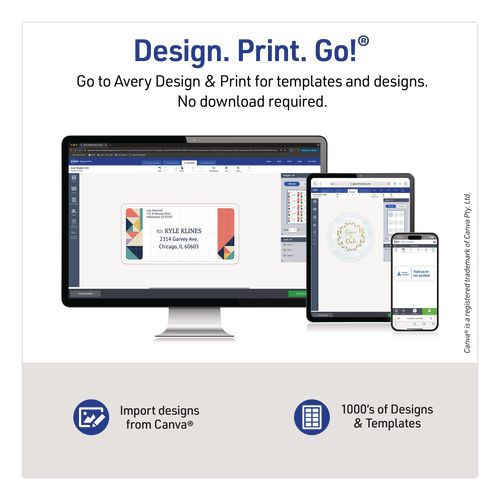 Picture of DVD Film Labels, Matte White, 20/Pack