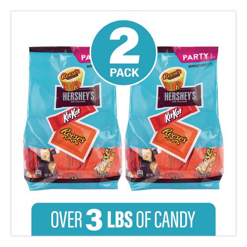 Picture of Milk Chocolate Candy Mini Assortment, 60.1 oz Bag, 2/Carton