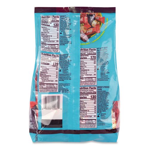 Picture of Milk Chocolate Candy Mini Assortment, 60.1 oz Bag, 2/Carton