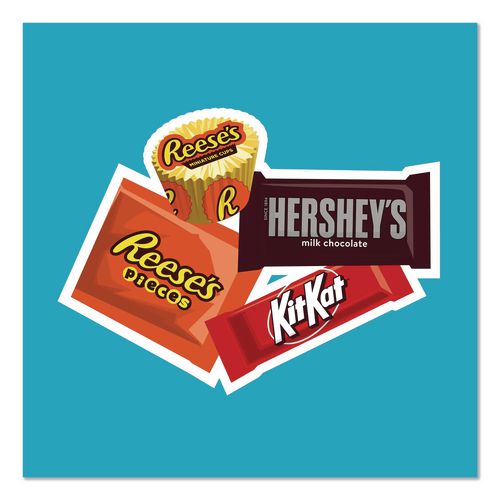 Picture of Milk Chocolate Candy Mini Assortment, 60.1 oz Bag, 2/Carton