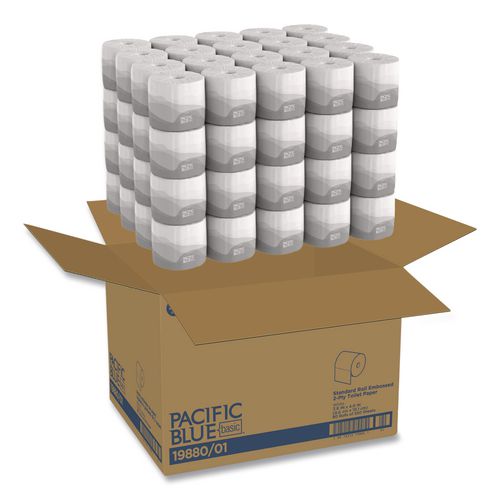 Pacific+Blue+Basic+Bathroom+Tissue%2C+Septic+Safe%2C+2-Ply%2C+White%2C+550+Sheets%2Froll%2C+80+Rolls%2Fcarton
