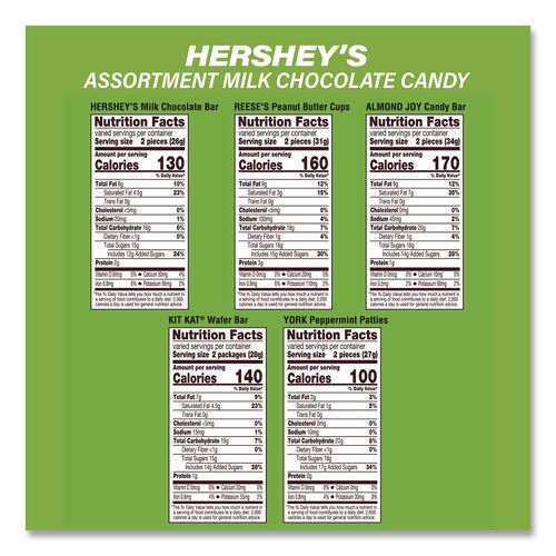 Picture of Assortment Milk Chocolate/Mar's Chocolate Favorites, 30.22 oz Bag and 62.6 oz Bag/Carton