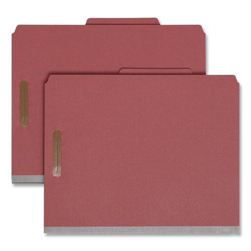 Recycled+Pressboard+Classification+Folders%2C+3%26quot%3B+Expansion%2C+3+Dividers%2C+8+Fasteners%2C+Letter+Size%2C+Red+Exterior%2C+10%2FBox