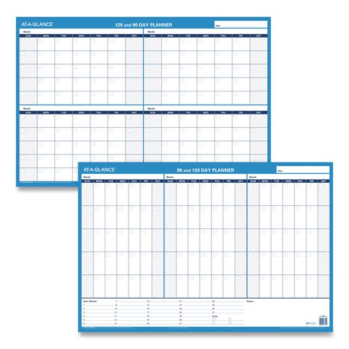 90%2F120-Day+Undated+Horizontal+Erasable+Wall+Planner%2C+36+X+24%2C+White%2Fblue+Sheets%2C+Undated