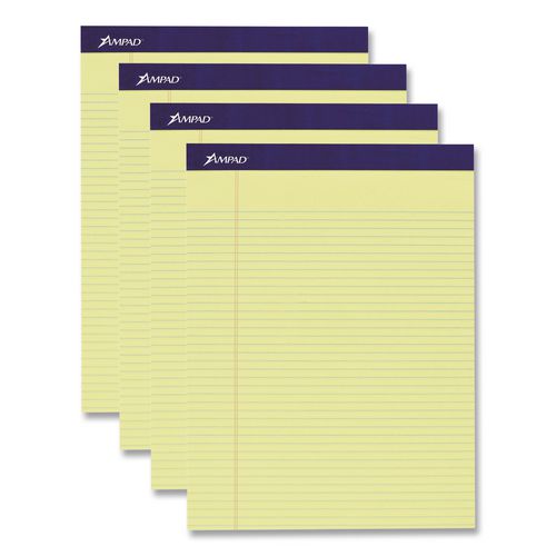 Legal+Ruled+Pads%2C+Narrow+Rule%2C+50+Canary-Yellow+8.5+X+11.75+Sheets%2C+4%2Fpack
