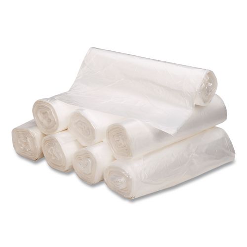 Picture of Can Liners, 10 gal, 8 mic, 24" x 24", Natural, 50 Bags/Roll, 20 Rolls/Carton