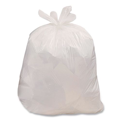 Picture of Super Value Pack Can Liners, 13 gal, 0.6 mil, 23.75" x 28", White, 100 Bags/Box, 6 Boxes/Carton