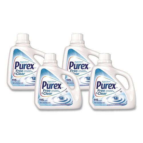 Free+and+Clear+Liquid+HE+Laundry+Detergent%2C+Unscented%2C+150+oz+Bottle%2C+4%2FCarton