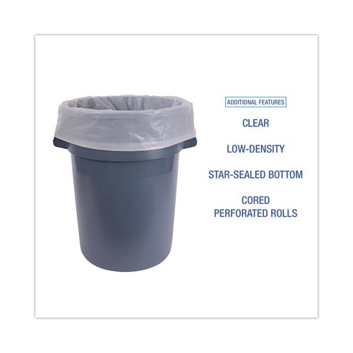 Picture of Industrial Drum Liners Rolls, 60 gal, 2.5 mil, 38" x 65", Clear, 50/Carton