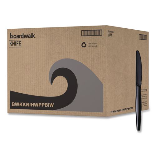 Heavyweight+Wrapped+Polypropylene+Cutlery%2C+Knife%2C+Plastic%2C+Black%2C+1%2C000%2FCarton