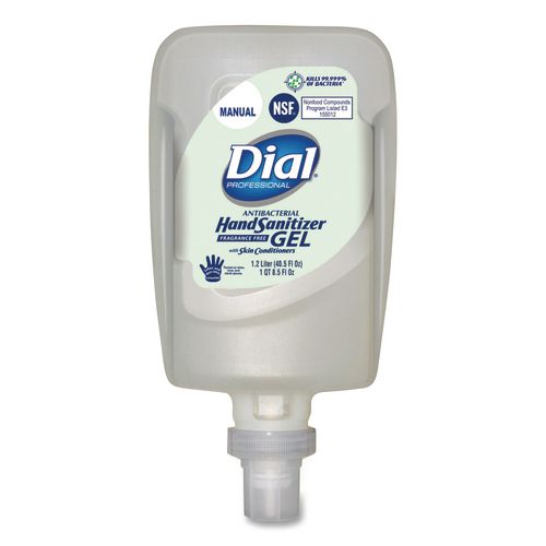 Picture of Antibacterial Gel Hand Sanitizer Refill for FIT Manual Dispenser, 1.2 L, Fragrance-Free, 3/Carton