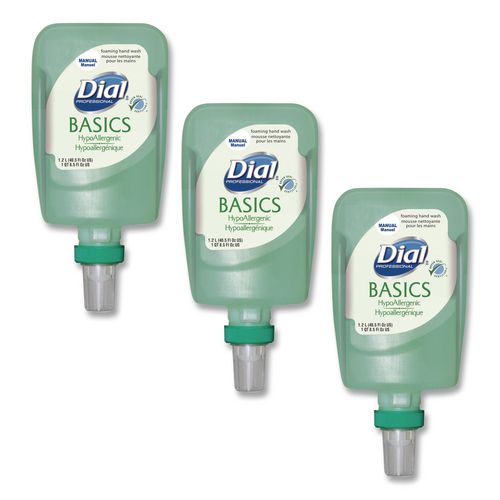 Basics+Hypoallergenic+Foaming+Hand+Wash+Refill+for+FIT+Manual+Dispenser%2C+Honeysuckle+Scent%2C+1.2+L%2C+3%2FCarton