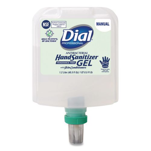 Picture of Antibacterial Foaming Hand Sanitizer Refill for Dial 1700 V Dispenser, Fragrance-Free, 1.2 L, 3/Carton