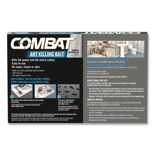 Picture of Combat Ant Killing System, Child-Resistant, Kills Queen and Colony, 6/Box