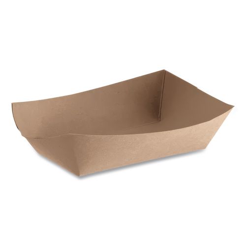 Picture of Eco Food Trays, 1 lb Capacity, Brown, Paper, 1,000/Carton