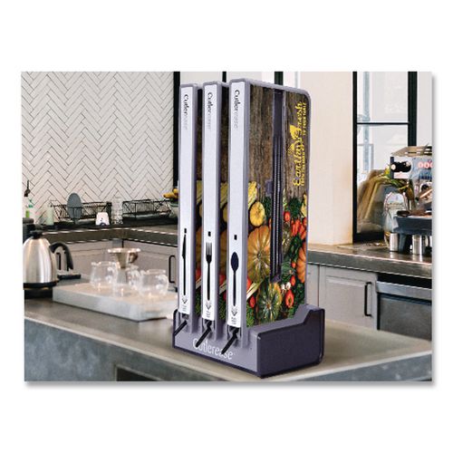 Picture of Cutlery for Cutlerease Dispensing System, Mediumweight Fork, Plastic, Black, 960/Box