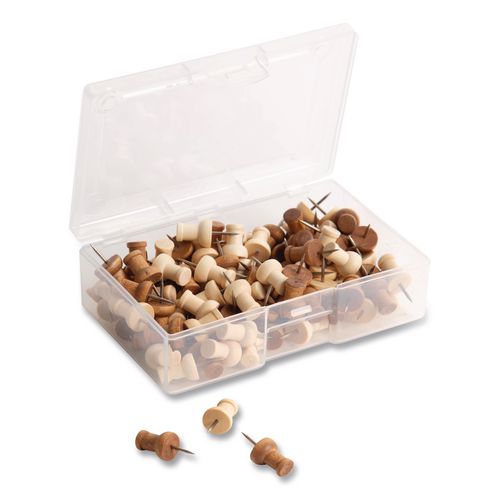 Fashion+Push+Pins%2C+Wood%2C+Assorted%2C+0.38%26quot%3B%2C+100%2FPack