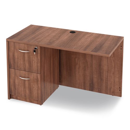 Picture of Alera Valencia Series Full Pedestal File, Left/Right, 2 Legal/Letter-Size File Drawers, Modern Walnut, 15.63" x 20.5" x 28.5"