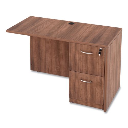 Picture of Alera Valencia Series Full Pedestal File, Left/Right, 2 Legal/Letter-Size File Drawers, Modern Walnut, 15.63" x 20.5" x 28.5"