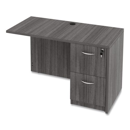 Picture of Alera Valencia Series Reversible Return/Bridge Shell, 47.25w x 23.63d x 29.5h, Gray