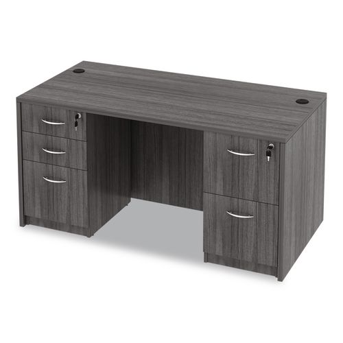 Picture of Alera Valencia Series Straight Front Desk Shell, 59.13" x 29.5" x 29.63", Gray