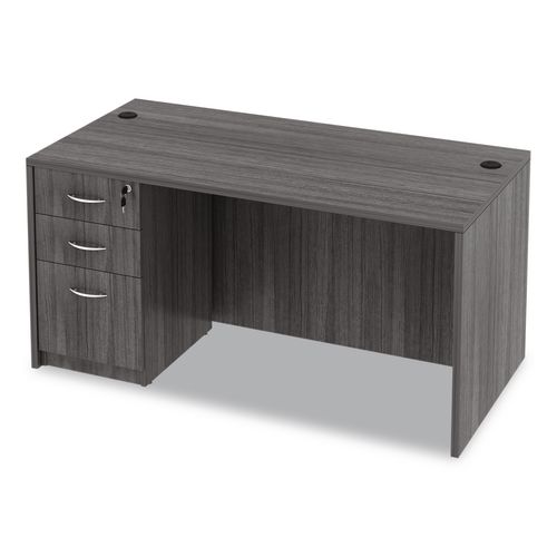 Picture of Alera Valencia Series Straight Front Desk Shell, 59.13" x 29.5" x 29.63", Gray
