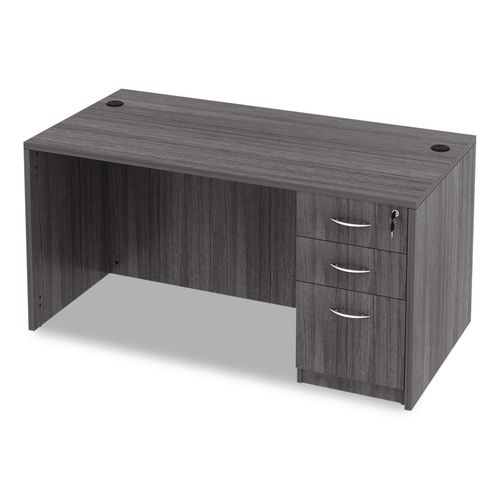 Picture of Alera Valencia Series Straight Front Desk Shell, 59.13" x 29.5" x 29.63", Gray