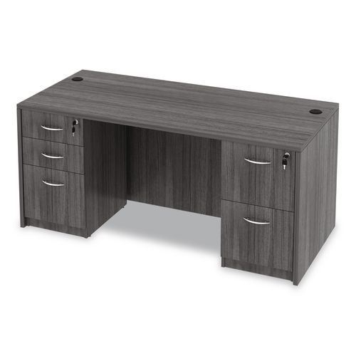 Picture of Alera Valencia Series Straight Front Desk Shell, 65" x 29.5" x 29.63", Gray