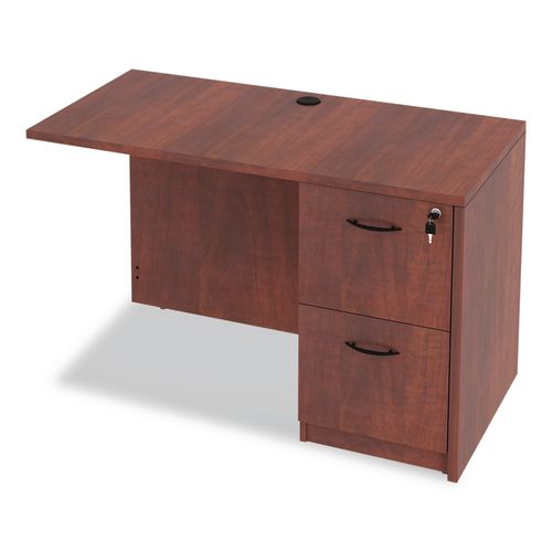 Picture of Alera Valencia Series Full Pedestal File, Left/Right, 2 Legal/Letter-Size File Drawers, Medium Cherry, 15.63" x 20.5" x 28.5"