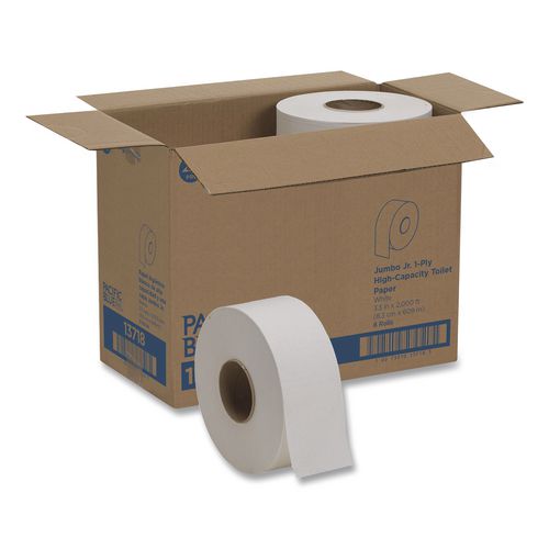 Jumbo+Jr.+1-Ply+Bath+Tissue+Roll%2C+Septic+Safe%2C+White%2C+3.5%26quot%3B+x+2%2C000+ft%2C+8+Rolls%2FCarton